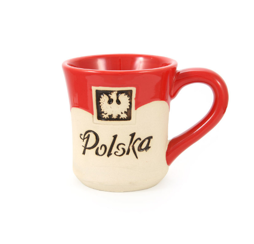 CLAY MUG POLAND,SMALL,KUBEK GLINIANY MALY,POLSKA