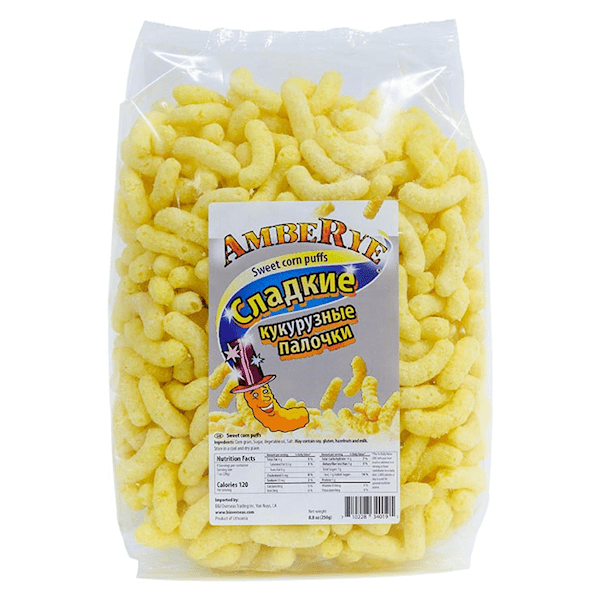 CORN PUFFS SWEET AMBERYE 250G — European Food and Gifts