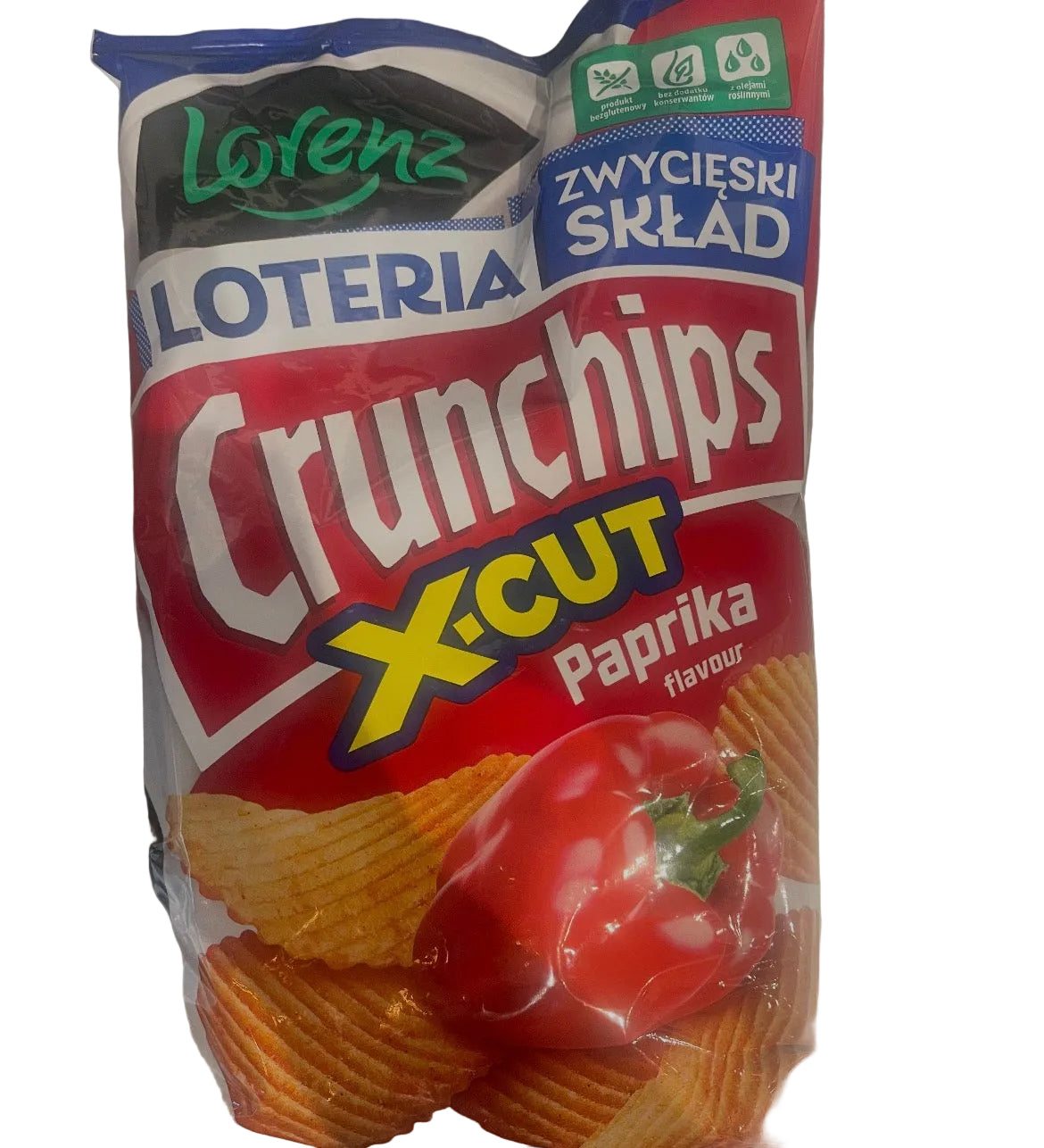 CRUNCHIPS,LORENZ X- CUT PAPRYKA, CHIPSY O SMAKU PAPRYKI, 130G