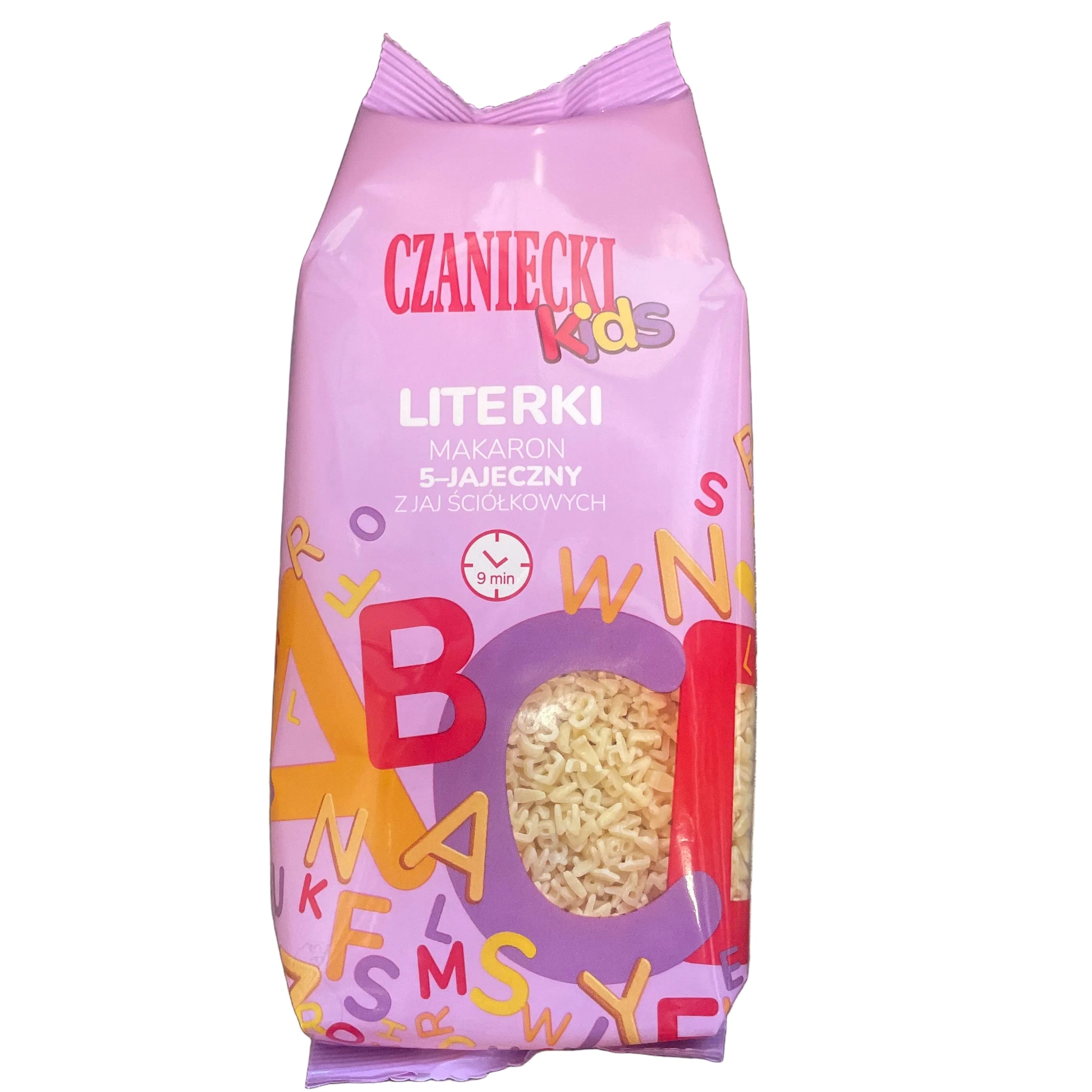 CZANIECKI KIDS ALPHABET NOODLES ,MAKARON LITERKI Z JAJ SCIOLKOWYCH, 250G