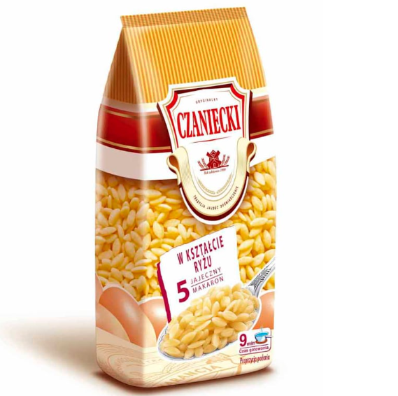 Czaniecki pasta packaging on a white background