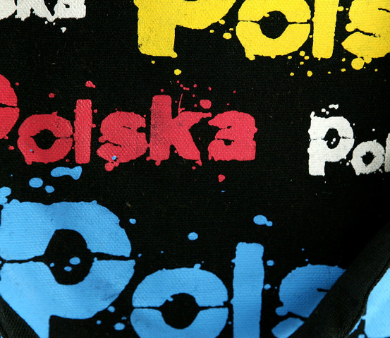 Cotton bag Poland,colorful inscriptions torba,Polska