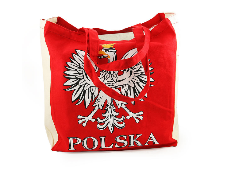 Cotton bag Poland, red eagle,bialy orzel, torba,Polska