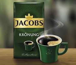 Cup of Jacobs Krönung ground coffee with rich aroma