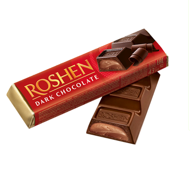 Dark Chocolate Bar, Ukraine, 43g, ROSHEN