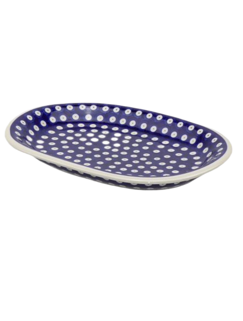 Bolesławiec pottery, POLMISEK,DISH,PL101,NAVY BLUE,GRANATOWA