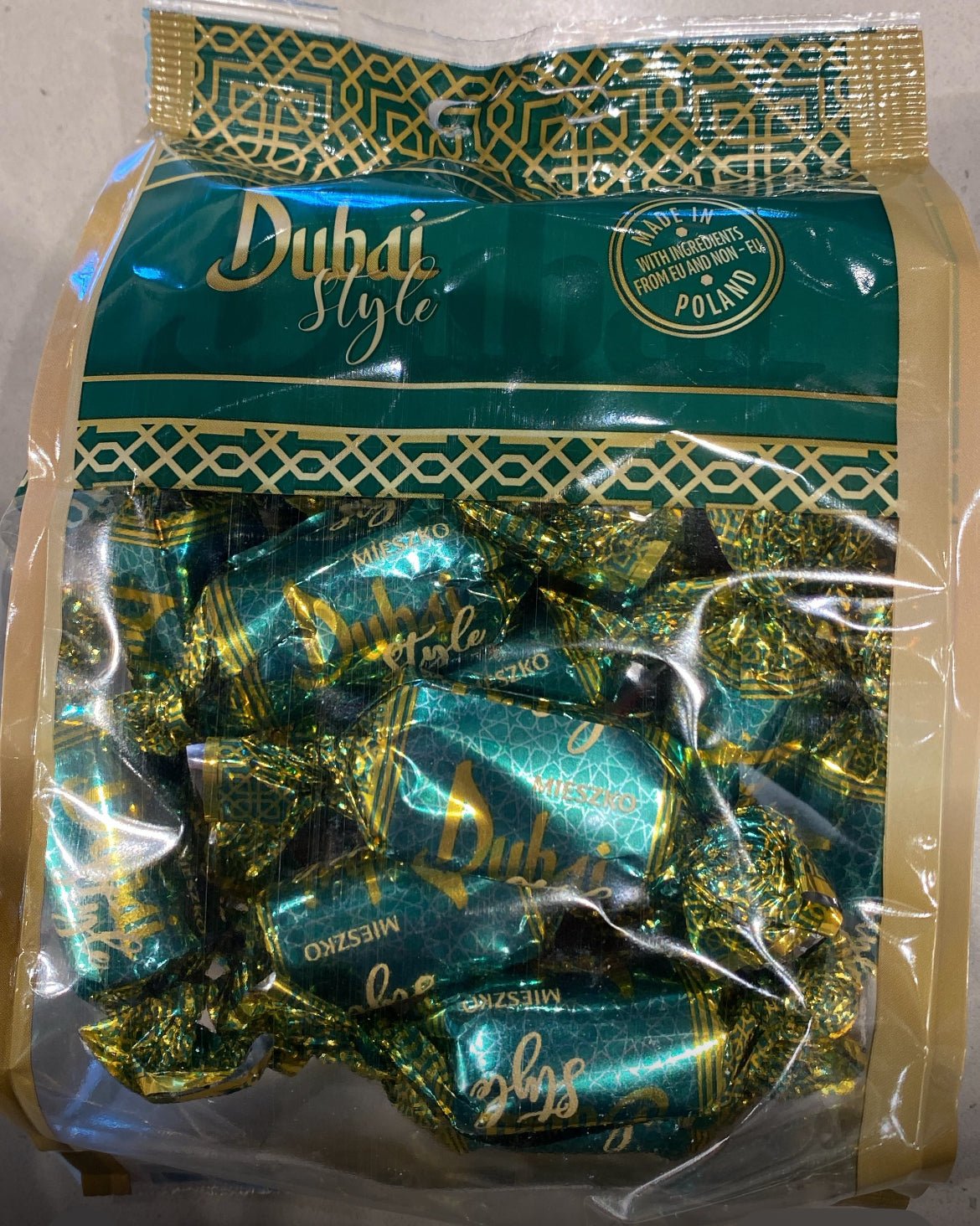DUBAI PISTACJA CUKIERKI, DUBAI STYLE PISTACHIO CHOCOLATE SWEETS, MIESZKO,240G