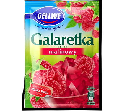 GALARETKA MALINOWA, RASPBERRY JELLY, GELLWE