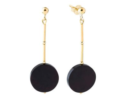 GOLD PLATED 925 SILVER CHERRY BALTIC AMBER DROP HANGING EARRINGS
