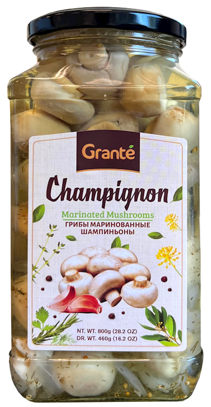 MUSHROOMS MARINATED CHAMPIGNON WHOLE, GRANTE , 880ML