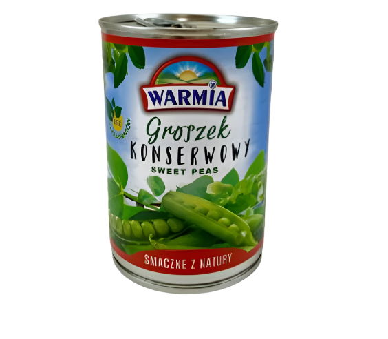 GROSZEK KONSERWOWY,CANNED PEAS,400G,WARMIA