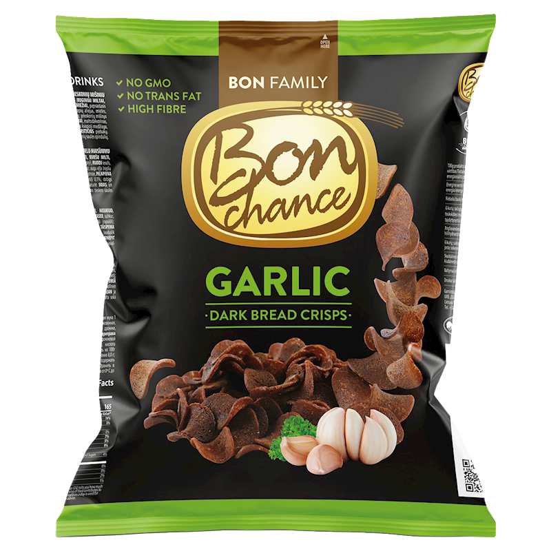 Garlic Dark Bread Crisps,  Bon Chance 4.23oz(120g)