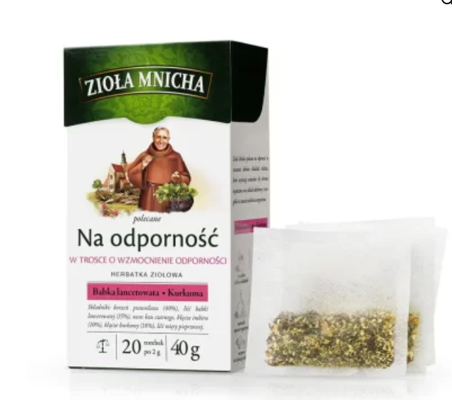 HERBATA ZIOLA MNICHA NA ODPORNOSC, IMMUNE HERBAL TEA, 40G