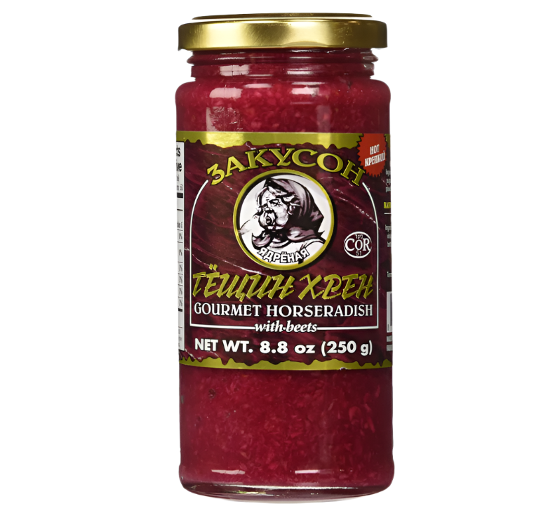 HORSERADISH WITH BEETS, RED,ZAKUSON, CANADA,250G