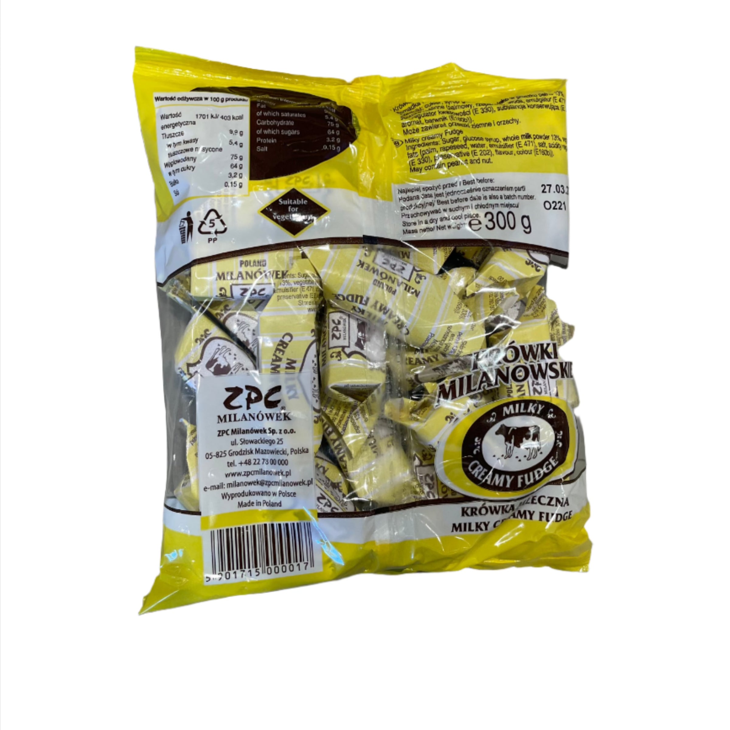 KROWKA MLECZNA, CARAMEL FUDGE CANDY, MILANOWEK