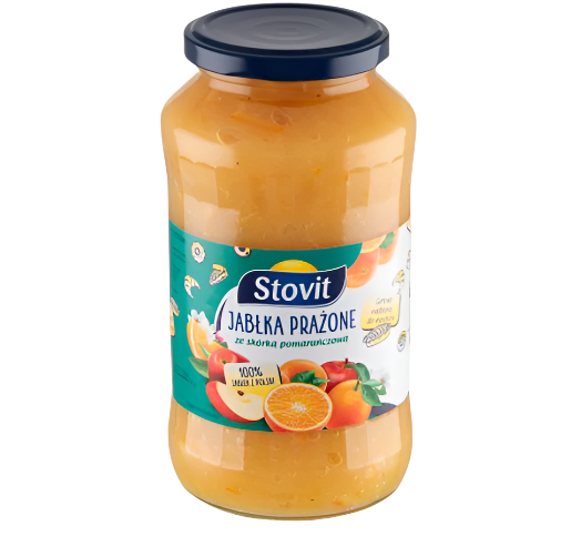 JABLKA PRAZONE ZE SKORKA POMARANCZOWA,APPLESAUCE WITH ORANGE PEEL,STOVIT720G