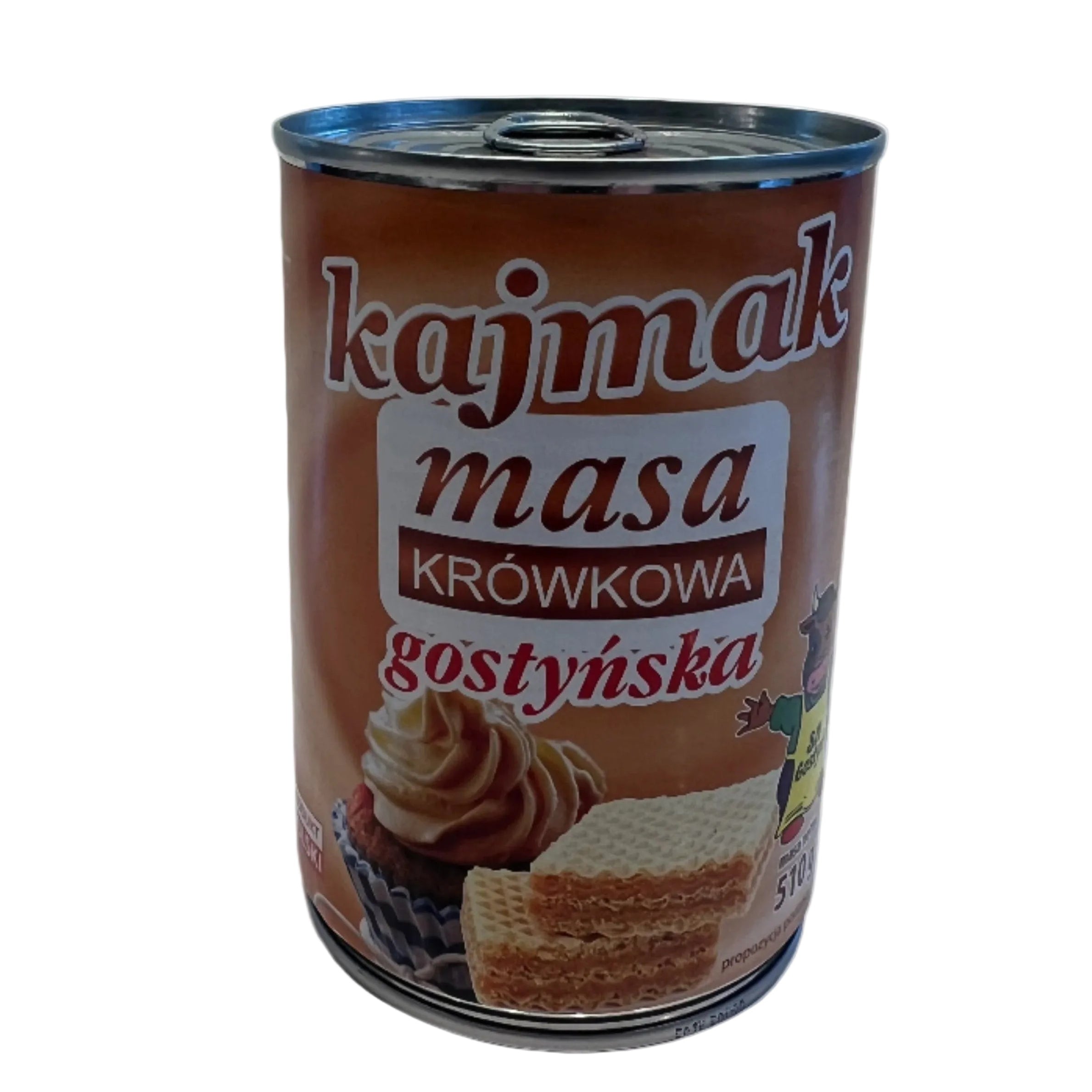 Can of kajmak masa krówkowa gostyñska on a white background