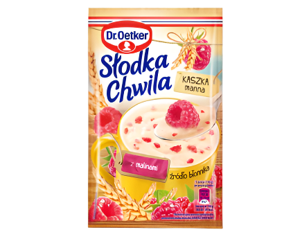 KASZKA MANNA MALINOWA,SLODKA CHWILA, DR. OETKER