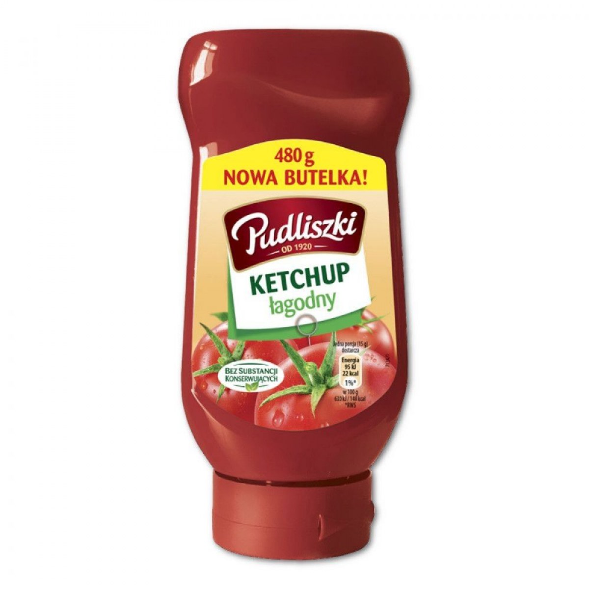 PUDLISZKI KETCHUP LAGODNY, MILD 480G