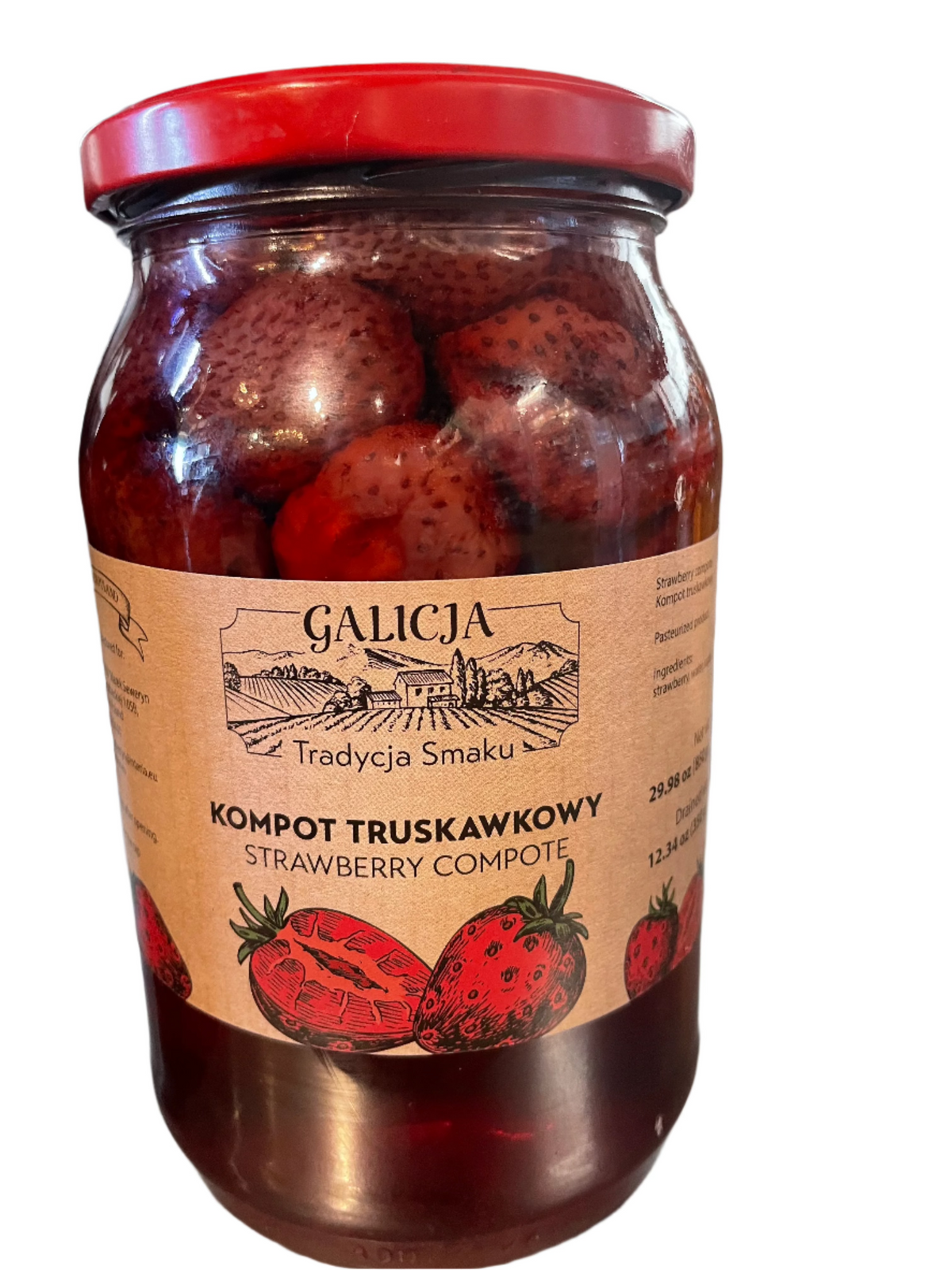 KOMPOT TRUSKAWKOWY,COMPOTE WITH STRAWBERRY, GALICJA 850G — European ...
