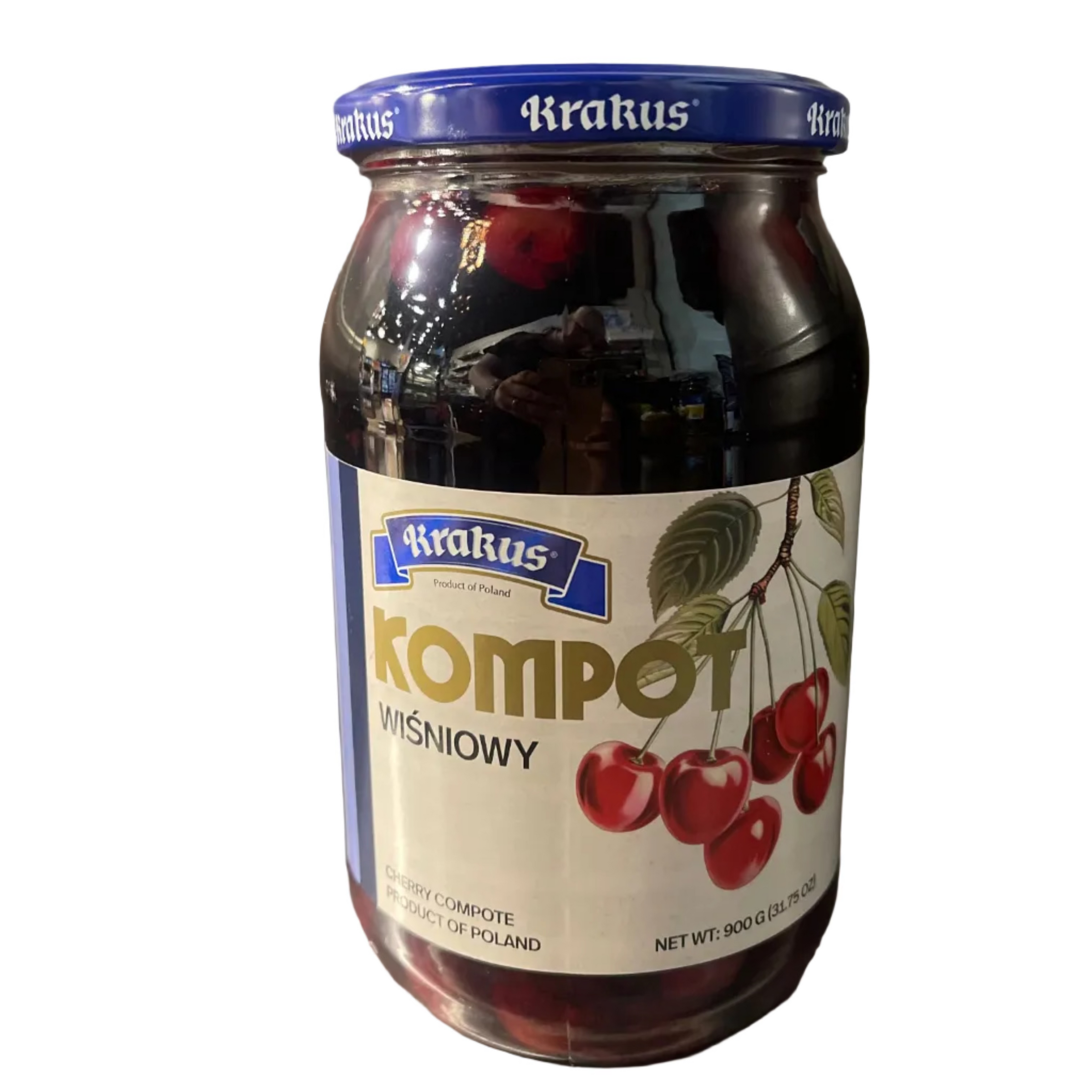 KOMPOT WISNIOWY,COMPOTE WITH SOUR CHERRY,KRAKUS, 900G
