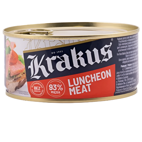 KONSERWA LUKSUSOWA MIELONKA WIEPRZOWA/LUNCHEON MEAT 300g KRAKUS