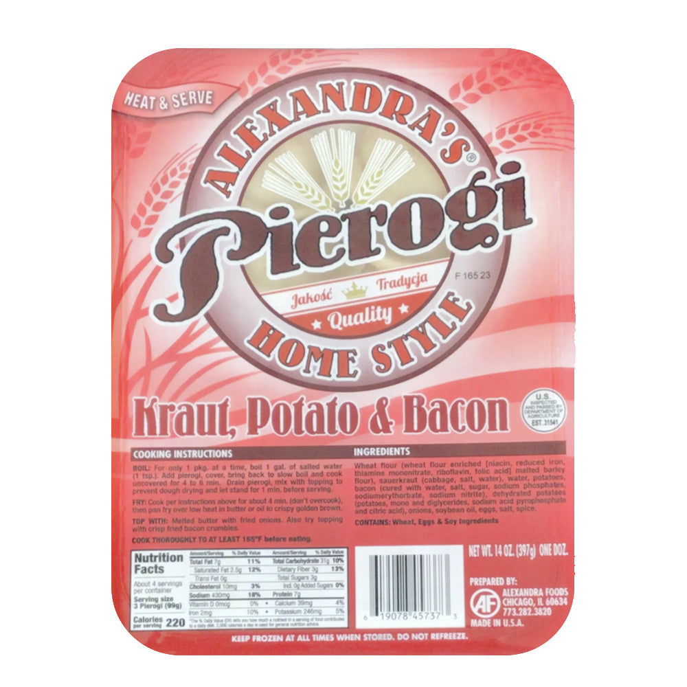 Pierogi z Kapusta, Ziemniakami i Boczkiem, Pierogi with Kraut, Potato & Bacon