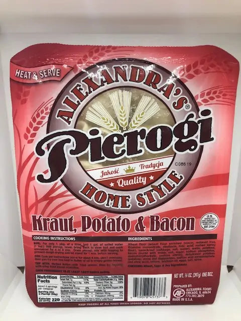 Pierogi z Kapusta, Ziemniakami i Boczkiem, Pierogi with Kraut, Potato & Bacon