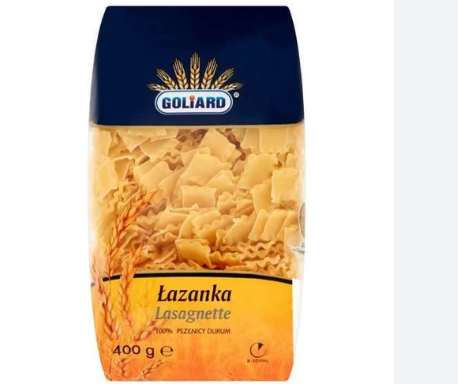 LAZANKA MAKARON,LASAGNETTE,GOLIARD,400G