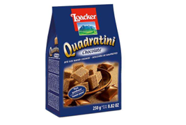 QUADRATINI WAFERS, CHOCOLATE FLAVOR,BITE SIZE WAFERS, LOACKER