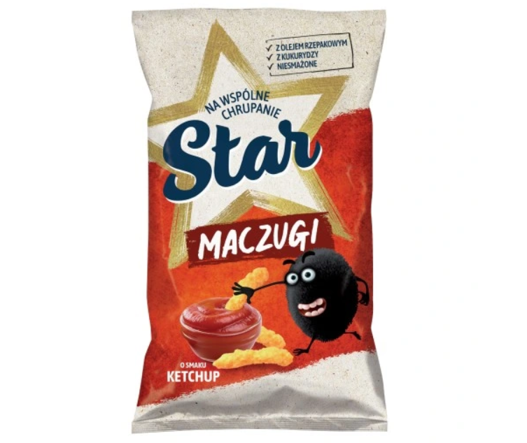 MACZUGI, CHRUPKIO SMAKU KETCHUP,SNACKS 30G