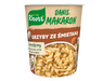 Knorr macaroni noodle cup with mushroom and sour cream flavor on a white background