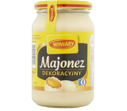 Jar of Winiary Majonez Dekoracyjny on a white background