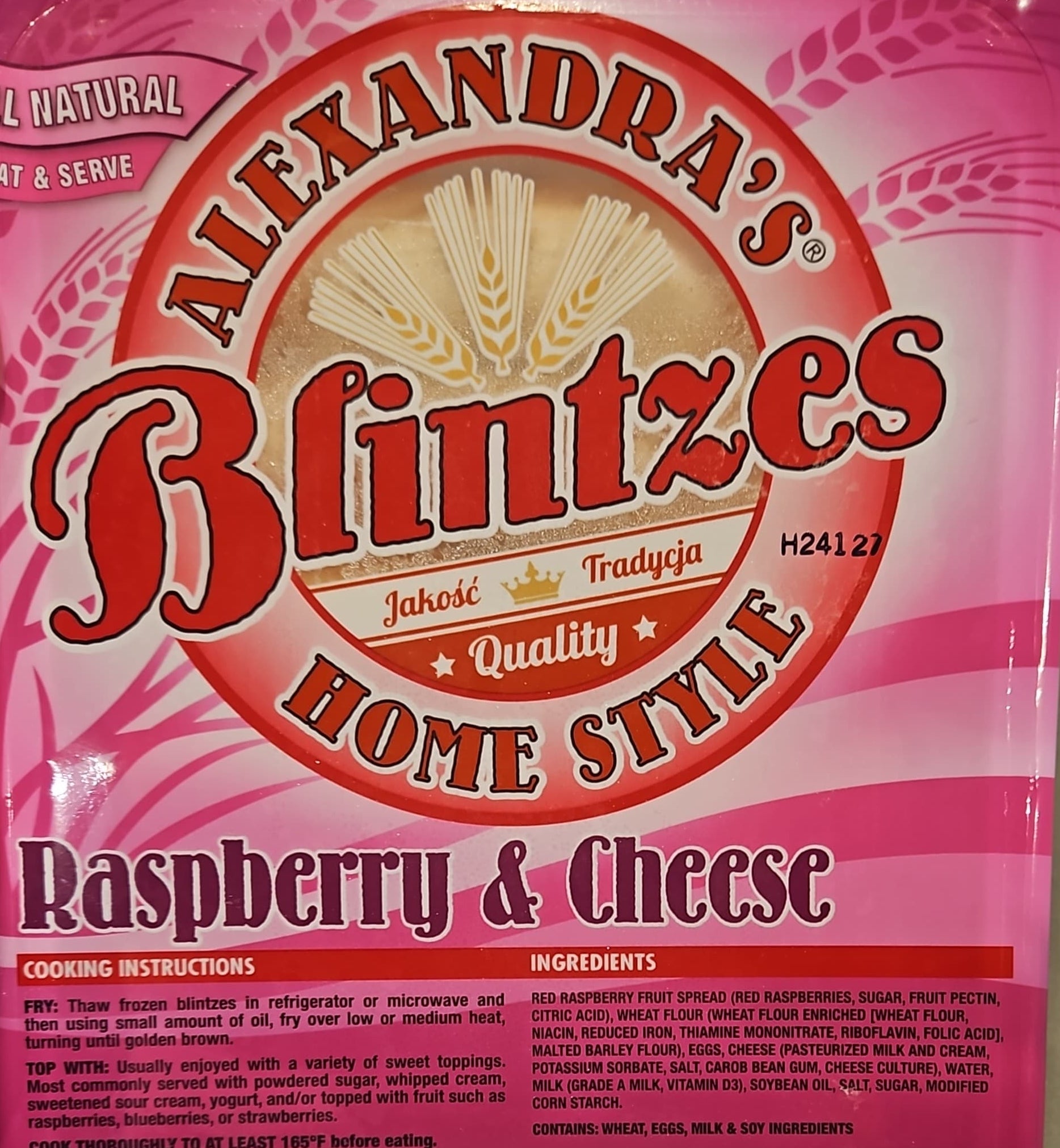 Nalesniki z serem i malinami, Blintzes with cheese and Raspberries
