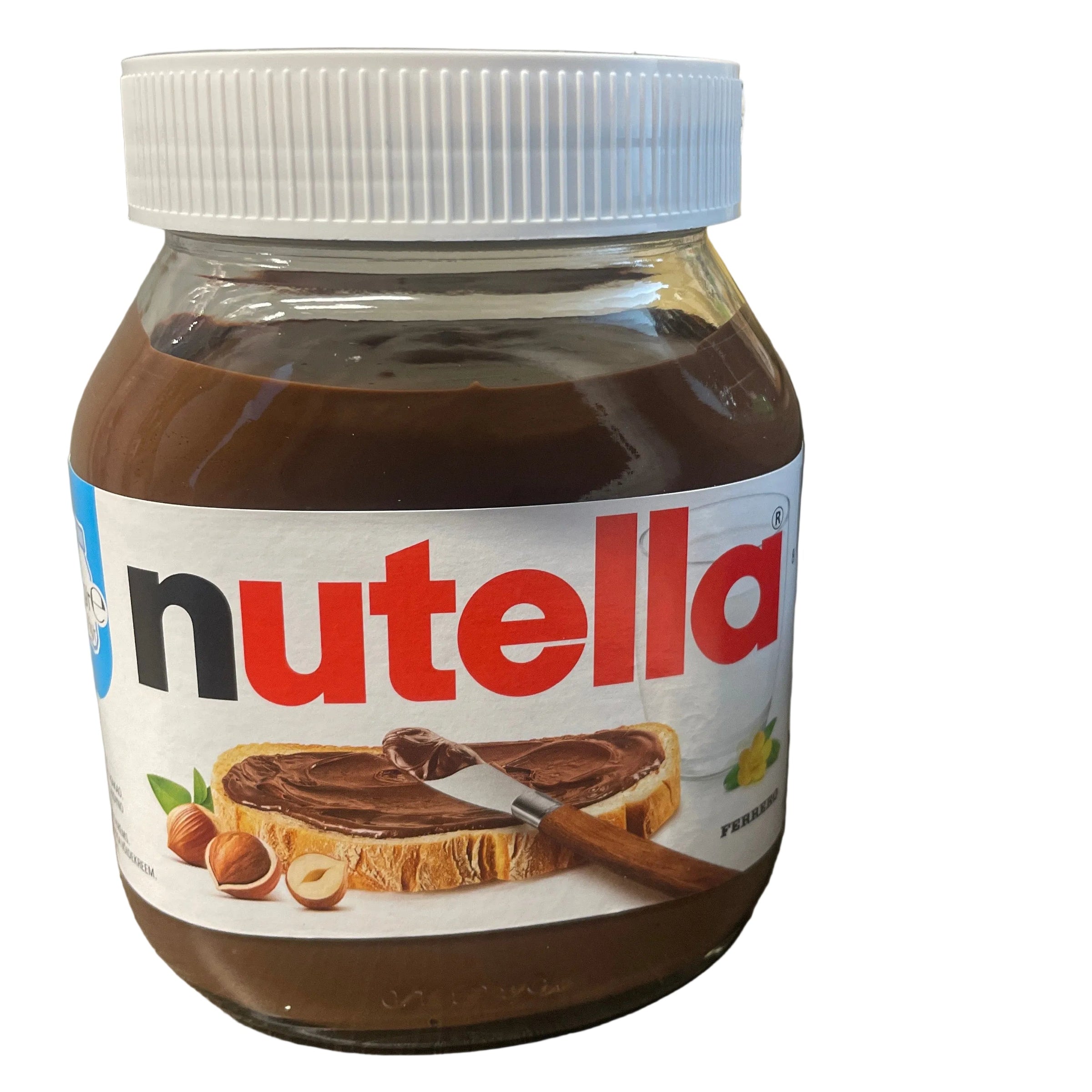 NUTELLA LARGE GLASS SPREAD CHOCOLATE HAZELNUT CREAM, 600G