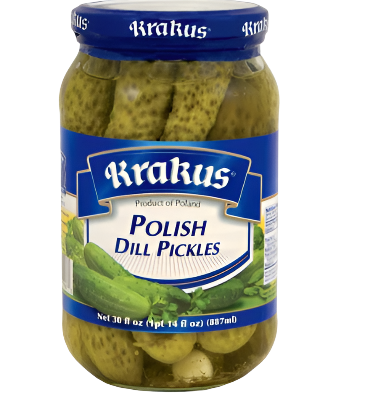 OGORKI KONSERWOWE, POLISH DILL PICKLES,KRAKUS
