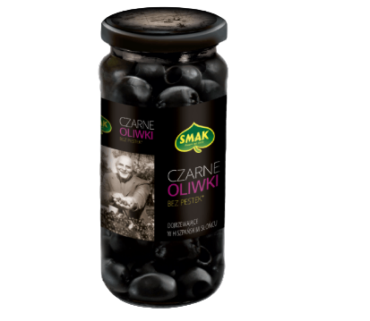 OLIWKI CZARNE, BLACK OLIVES, SMAK, 220G