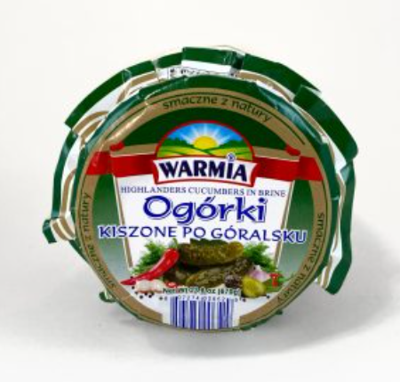 Ogorki KISZONE PO GORALSKU 790g, WARMIA, HIGHLANDERS CUCUMBERS IN BRINE