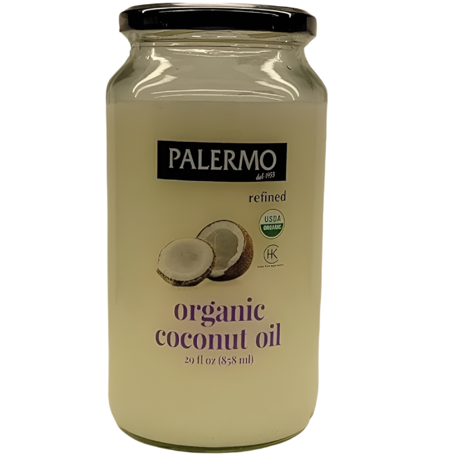 PALERMO ORGANIC REFINED COCONUT OIL (100%) (KOSHER) 16OZ/473ML
