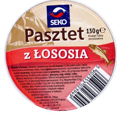 PASZTET Z LOSOSIA, SEKO,SALMON PATE