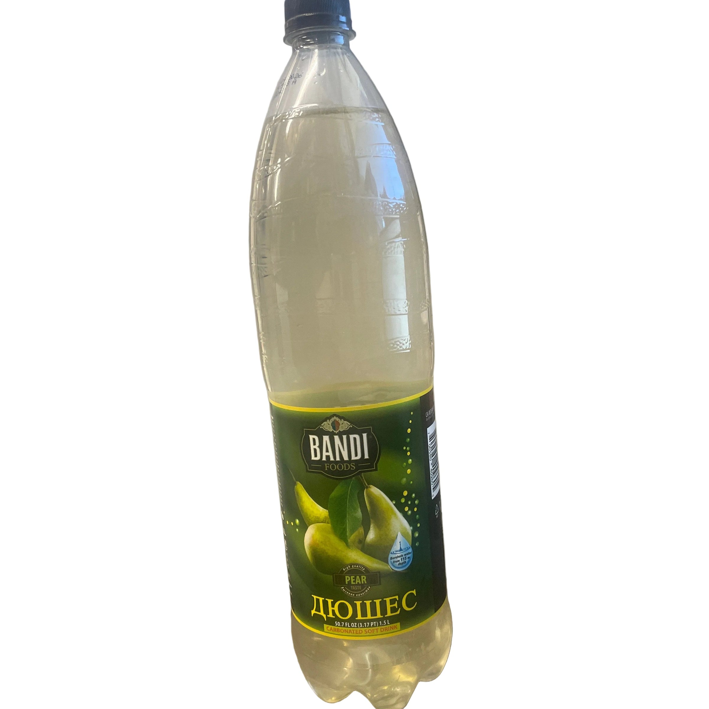 PEAR TASTE CARBONATED SOFT DRINK, 1.5L, BANDI