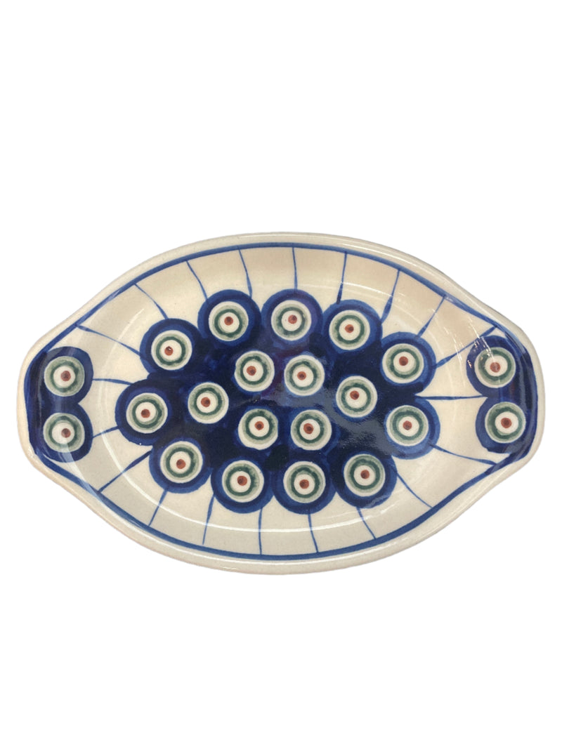 Bolesławiec pottery, SUPPORT,PODSTAWKA,PEACKOCK