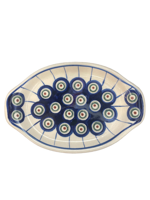 Bolesławiec pottery, SUPPORT,PODSTAWKA,PEACKOCK