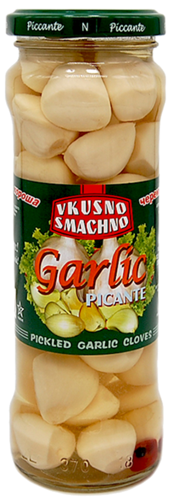 VKUSNO SMACHNO Pickled Garlic Cloves, 370ml