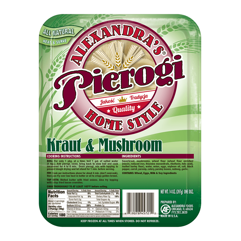 Pierogi z kapusta i grzybami, Pierogi with Kraut & Mushroom