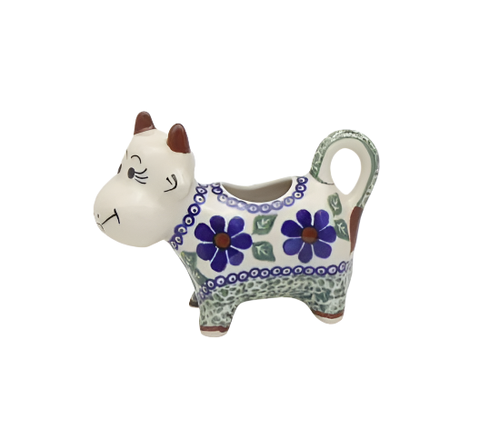Polish pottery,Boleslawiec, MLECZNIK,MILK COW, GREEN, ZIELONA