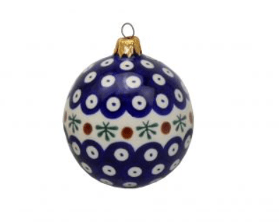 BOMBKA,ROUND ORNAMENT, POLISH POTTERY BOLESLAWIEC