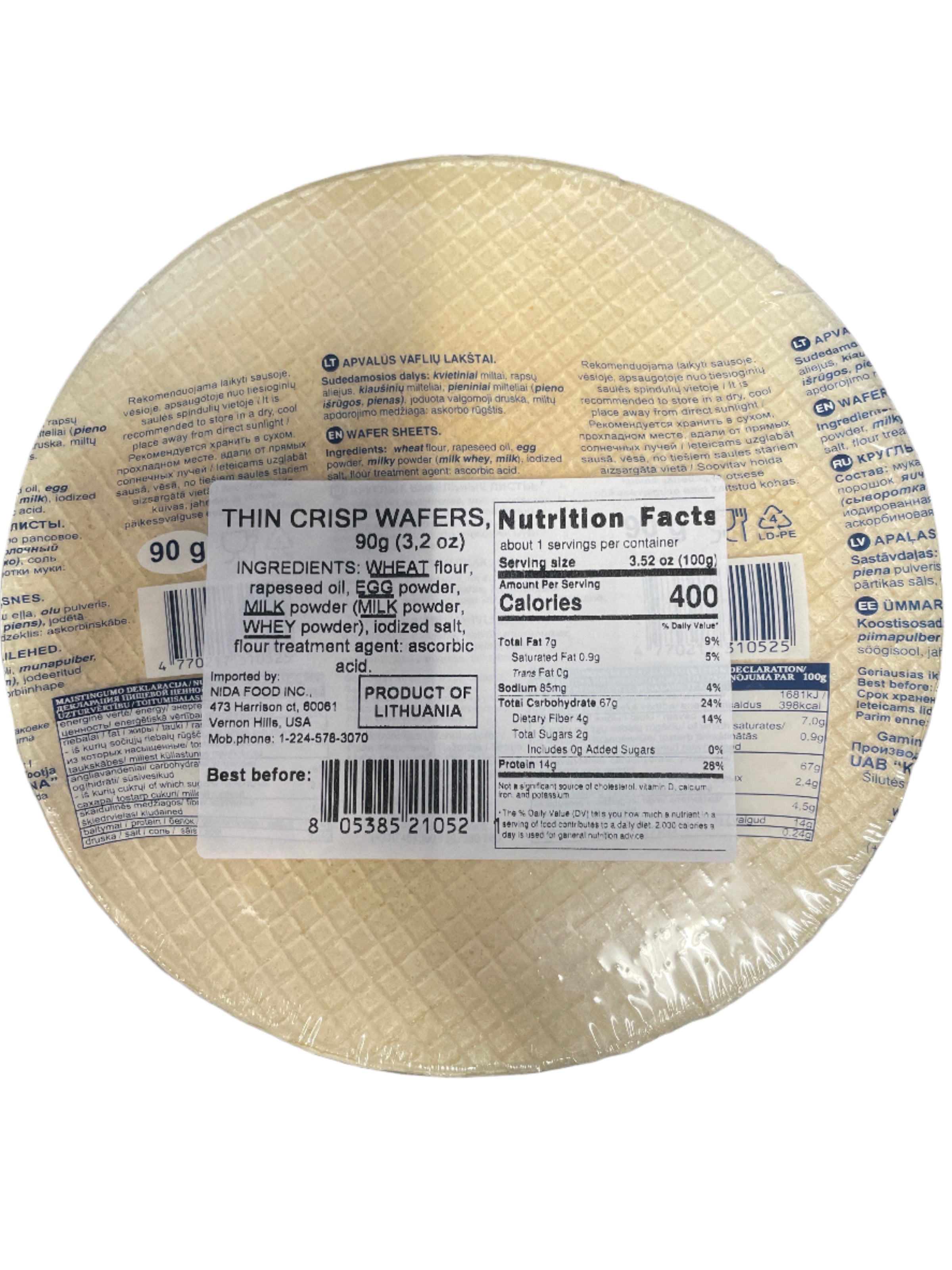 Thin Crisp Wafer 90gr/25
