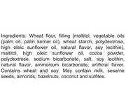 List of ingredients on a white background