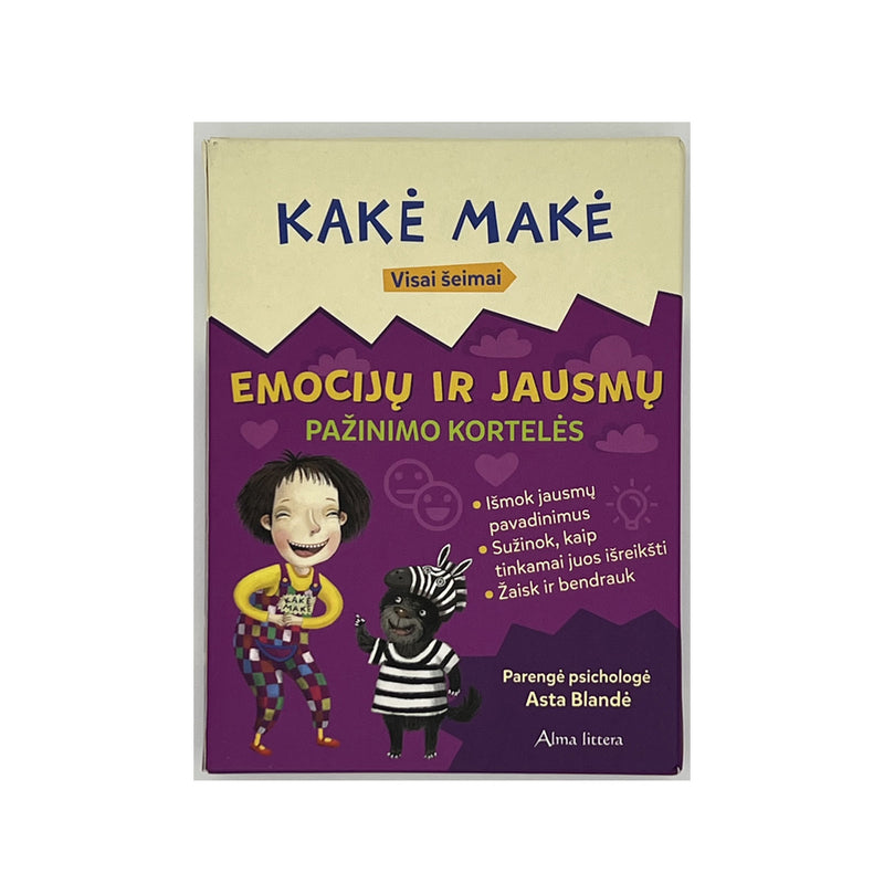 KAKĖ MAKĖ. EMOCIJŲ IR JAUSMŲ PAŽINIMO KORTELĖS